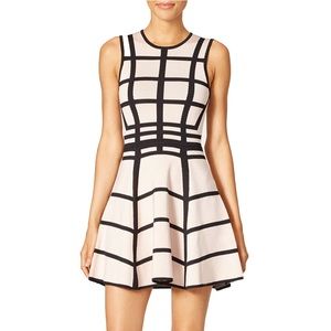 Ronny Kobo Hilda pink black flare dress